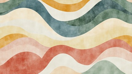 Aufkleber - Colorful artistic wavy lines creating an abstract textured background