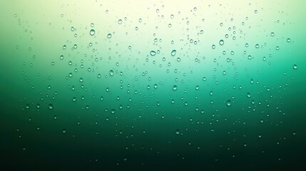 Poster - Water drops and streaks on a gradient background of teal colors
