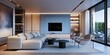 © RaksaLinggo - Modern living room featuring a comfortable sofa and chairs