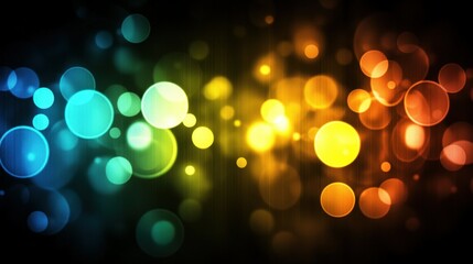 Poster - An Abstract Image Featuring Many Colorful Bokeh Circles Backgrounds