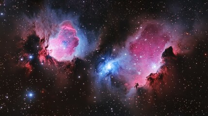 Poster - Beautiful Cosmic Nebulae Presenting Colors Of Space And Beyond