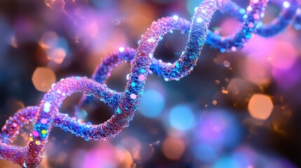Poster - A Close Up View of a Detailed DNA Double Helix