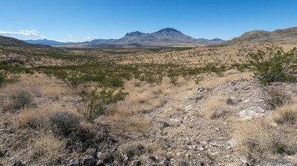 Poster - A Scenic View Shows Mountains And Deserts In The Natural Landscape