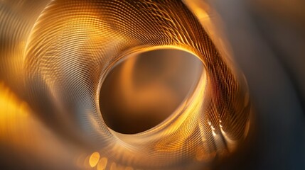Poster - Abstract golden tunnel created using illuminated metal textures
