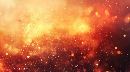 Poster - Bright fiery explosion with particles floating in the bright atmosphere