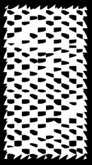 Poster - Monochrome geometric design with abstract trapezoidal shape arrangement