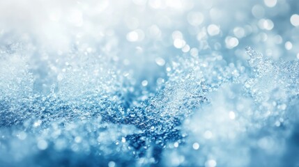 Poster - A macro photograph of sparkling ice and glittering snow