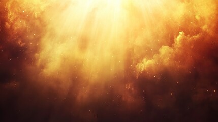 Aufkleber - A celestial view of golden light breaking through clouds