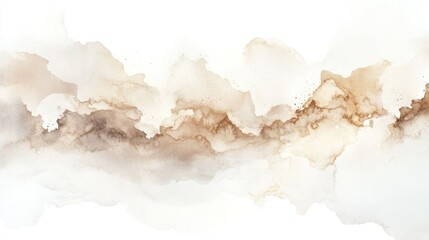 Poster - Abstract watercolor artwork of organic colors and flowing forms