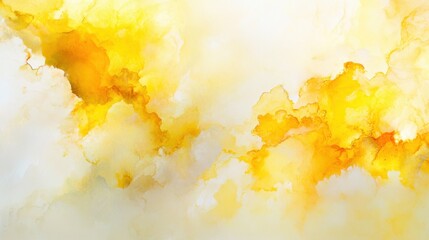 Aufkleber - Abstract painting depicts golden yellow colors and cloudy textures