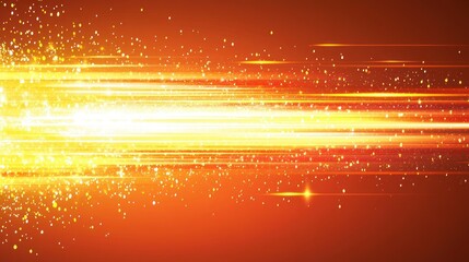 Aufkleber - Abstract illustration depicts energy and light with a bright orange glow