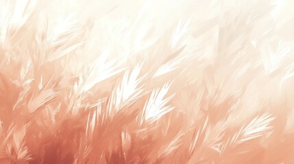 Poster - Detailed abstract brushstrokes depict an arrangement of textured feather shapes