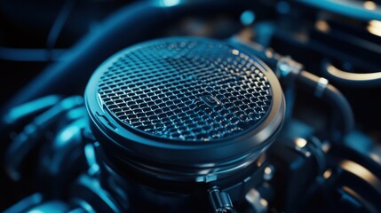 Poster - Close up of a car engine air filter in detail