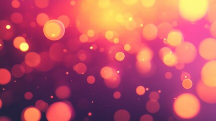 Poster - Abstract Background of Floating Spheres with Colorful Blurry Lights