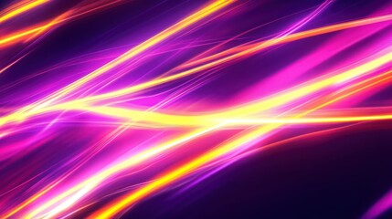 Poster - Abstract Light Trails Composing Bright Streaks Over Dark Backgrounds