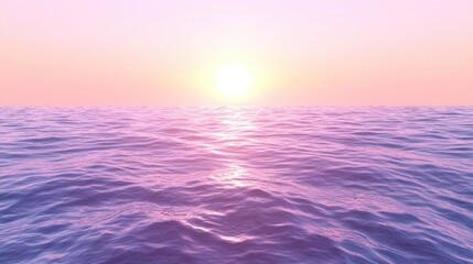 Poster - Beautiful calm ocean scene during a sunset with the shining sun