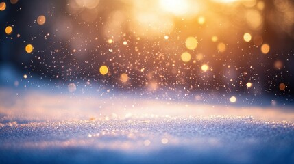 Poster - Snow and lights creating an atmospheric winter aesthetic feeling