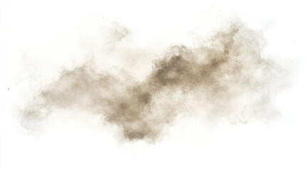 Poster - A soft brown cloud is set against the plain white background