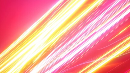 Poster - Abstract streaks of light forming dynamic diagonal patterns on red