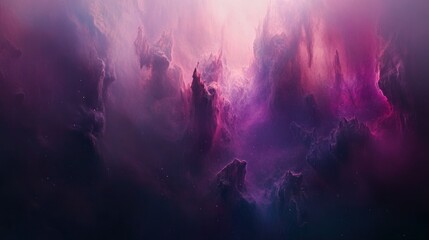 Poster - Majestic Nebula Forms and Glowing Colors Fill the Beautiful Scene