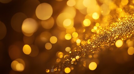 Poster - The blurred golden lights and tiny shimmering particles are stunning
