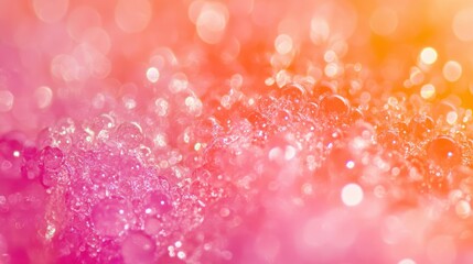 Poster - Sparkling bubbles and a blurry bokeh effect create an abstract scene