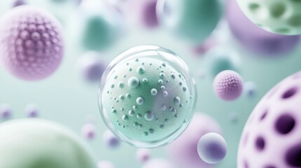 Poster - Floating Spheres And Bubbles Presenting A Modern And Artistic Display