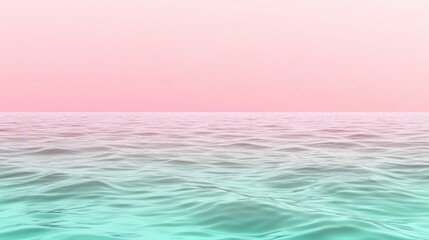Poster - Pink Sky Above Turquoise Water Looks Serene And Calm