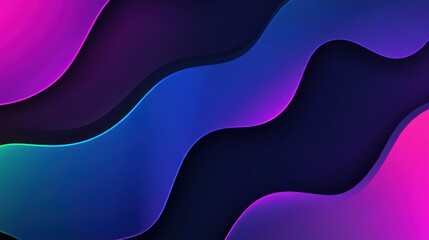 Poster - Abstract Wave Background Featuring Colored Gradients and Subtle Shadows