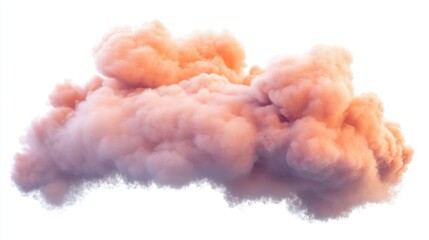 Poster - A detailed artistic depiction of orange and pink smoke