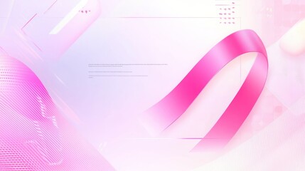 Poster - A beautiful abstract design with a pink ribbon element