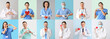 © Pixel-Shot - Collage of cardiologists on color background