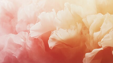 Poster - White Petals with Gradient Colors Softly Displayed in Detail