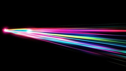 Aufkleber - Colorful Light Trails Emerge From A Bright Pink Spot