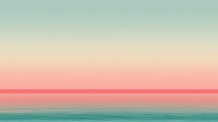 Poster - The sea at sunset with a subtle gradient across the sky