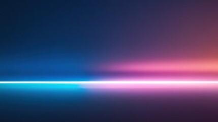 Poster - A glowing neon line spanning across a dark textured background