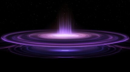 Poster - Abstract depiction of a supermassive black hole in space