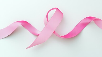 Poster - A Pink Ribbon Displayed Symbolizing Breast Cancer Awareness Campaign