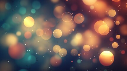 Poster - Blurred background of bokeh lights and sparkling color effects