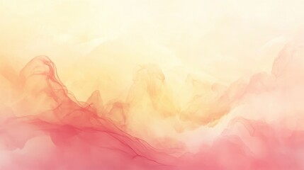 Poster - Soft Shades Of Red And Yellow Forming Gentle Abstract Shapes