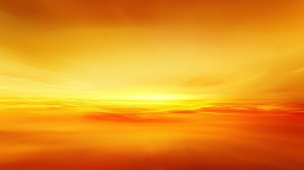 Poster - A beautiful golden sun setting over a hazy horizon