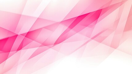 Poster - Pink and white abstract background of overlapping shapes and lines