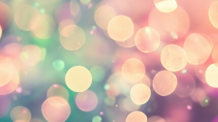 Poster - Bokeh background displays soft glowing circles with blurry light patterns