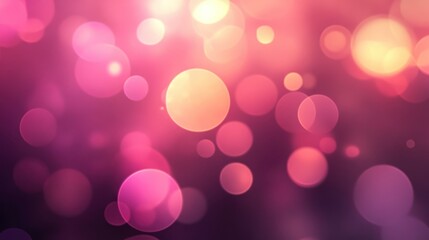 Poster - Bright Glowing Circular Bokeh Abstract Background Displays Nice Colors