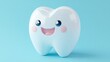 © Nurul - Smiling tooth illustration on light blue background (1)