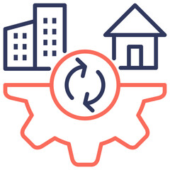 Poster - Hybrid Work Dual Tone Icon