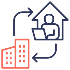 Poster - Hybrid Work Dual Tone Icon