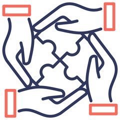 Poster - Puzzle Dual Tone Icon