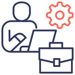Poster - Worker Dual Tone Icon