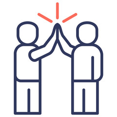 Poster - High Five Dual Tone Icon